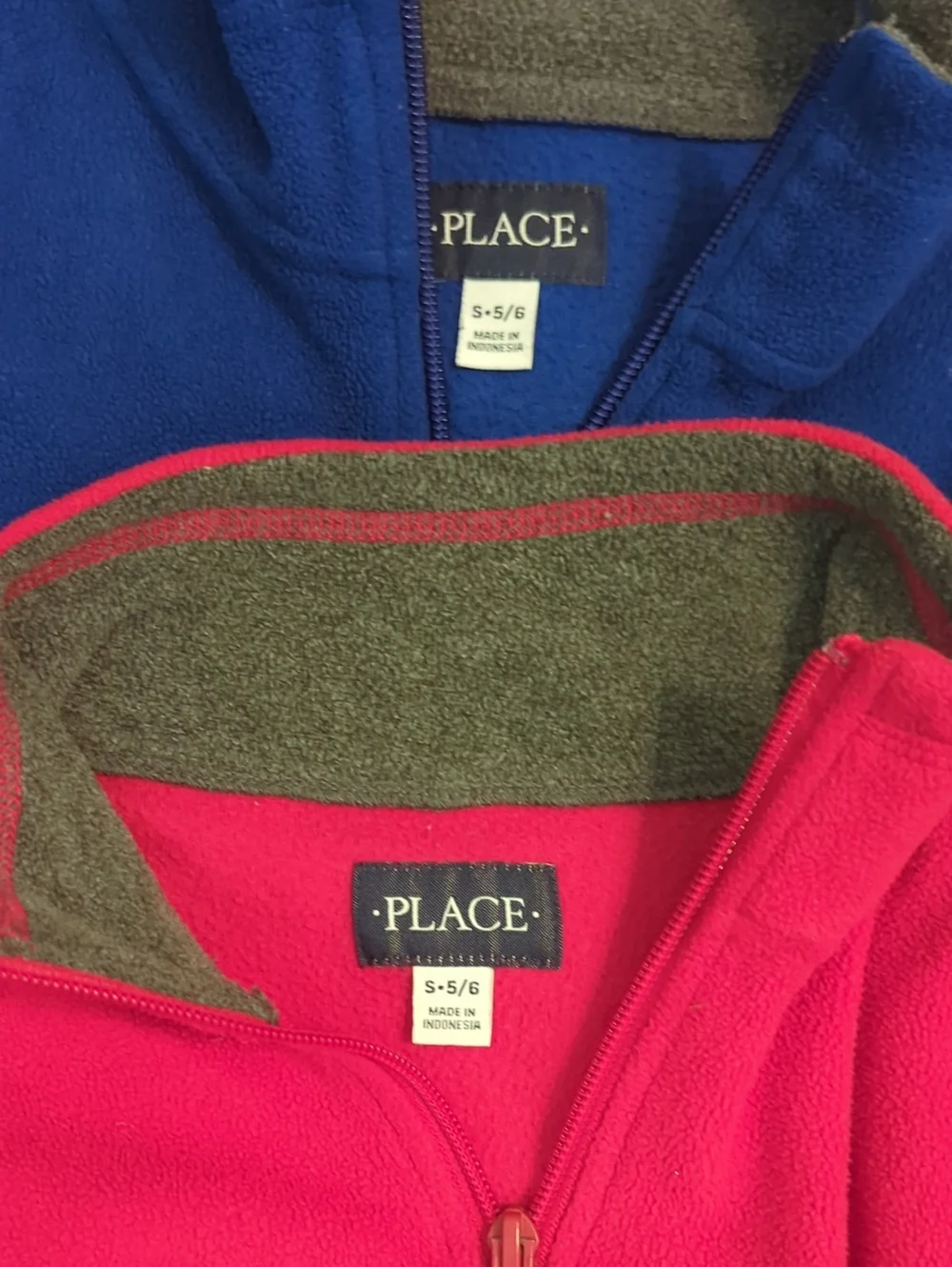 Lot Of 2 Boys Quarter Zip Fleece Pullover Sweatshirts, Size Small (5/6)